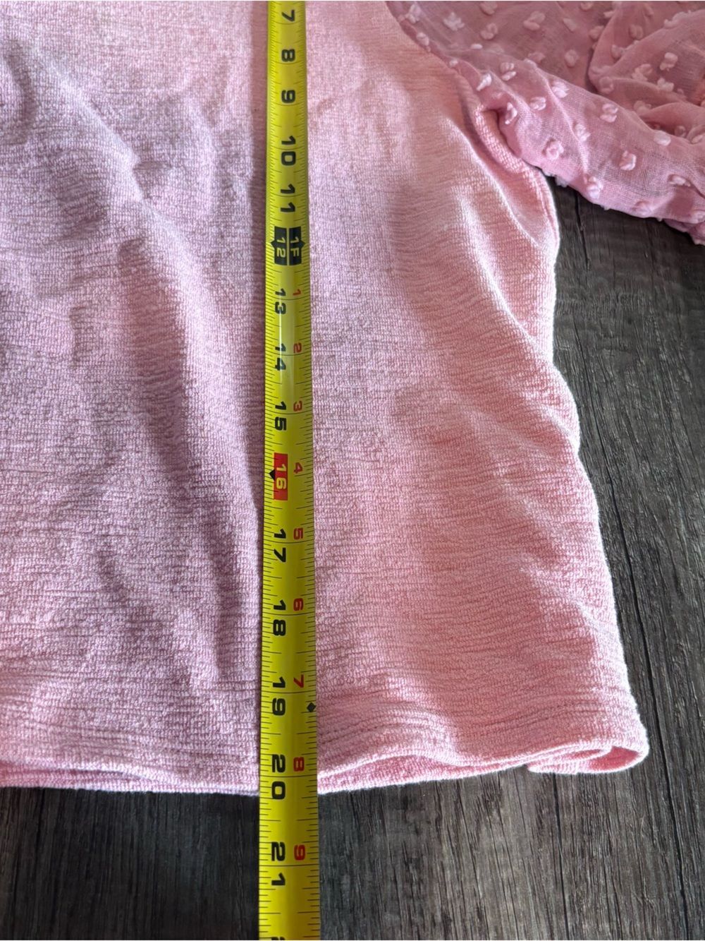 Maeve Anthropologie Puff Sleeve Top Womens Small Pink Swiss Dot Knit - Picture 7 of 9